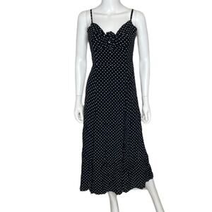 Ever New Women’s Black Polka Dot Midi Dress Sz 6